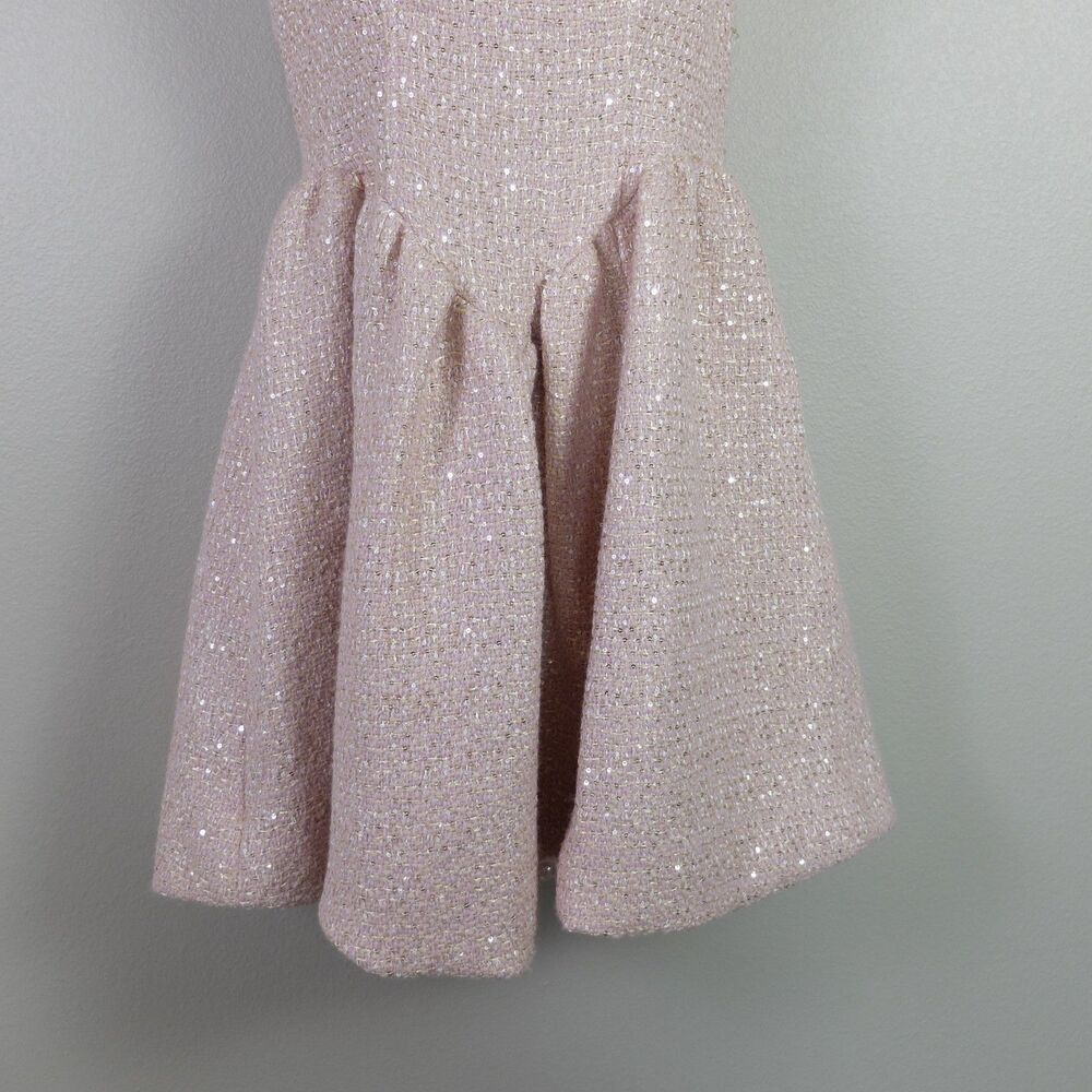 AQUA x Wicked Bloomingdale's Exclusive Pink Sequin Tweed Dress Size M NWT - Picture 3 of 13